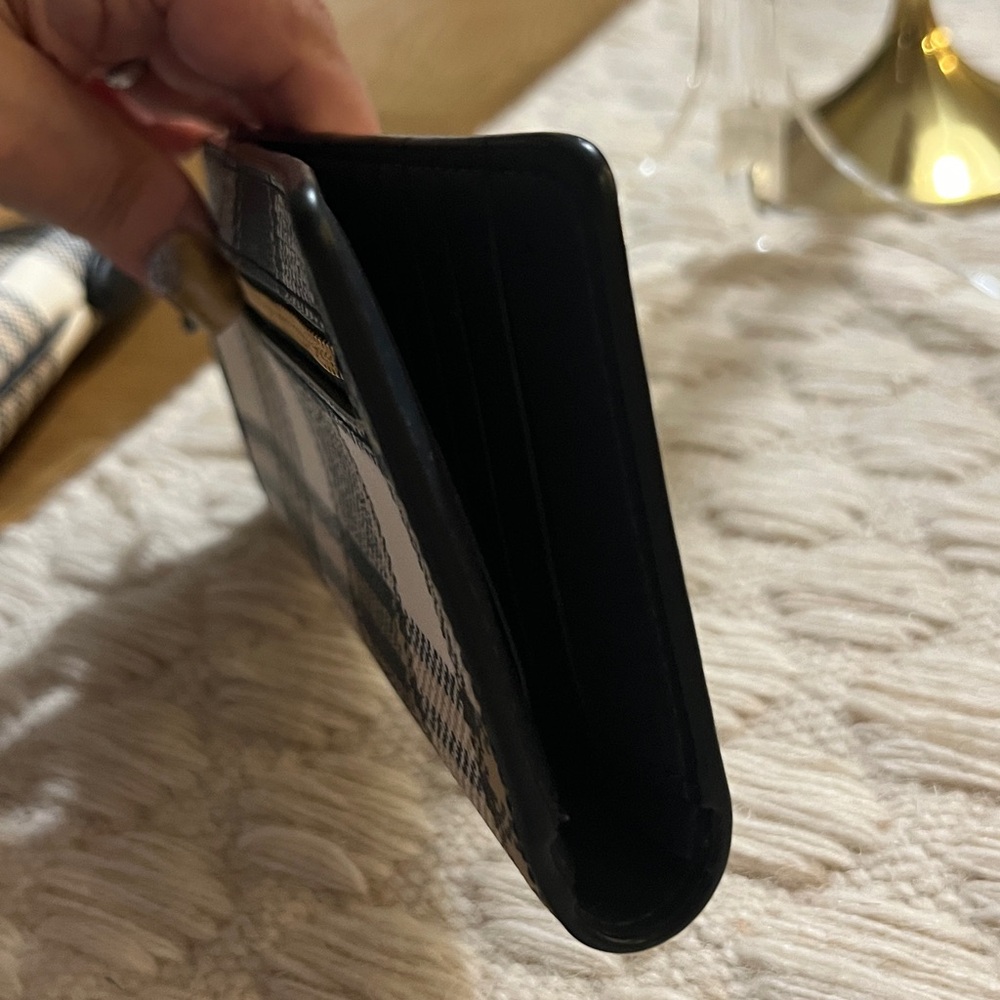 NWOT Coach Black and Cream Plaid Wallet - Picture 7 of 8